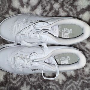 Puma Classic White Lace-Up Sneakers